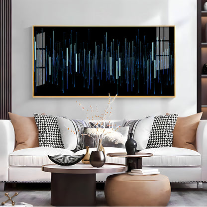 Abstract Vertical Light Bar Line Premium Acrylic Horizontal Wall Art
