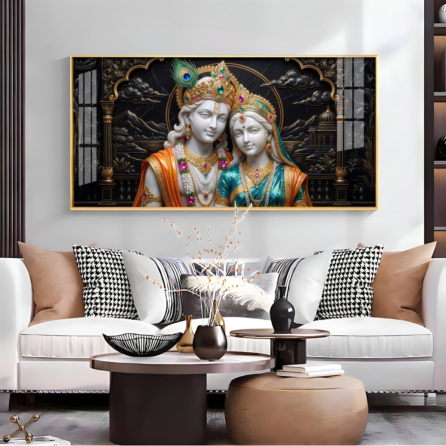 Magical Radha Krishna Premium Acrylic Horizontal Wall Art