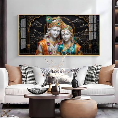 Magical Radha Krishna Premium Acrylic Horizontal Wall Art