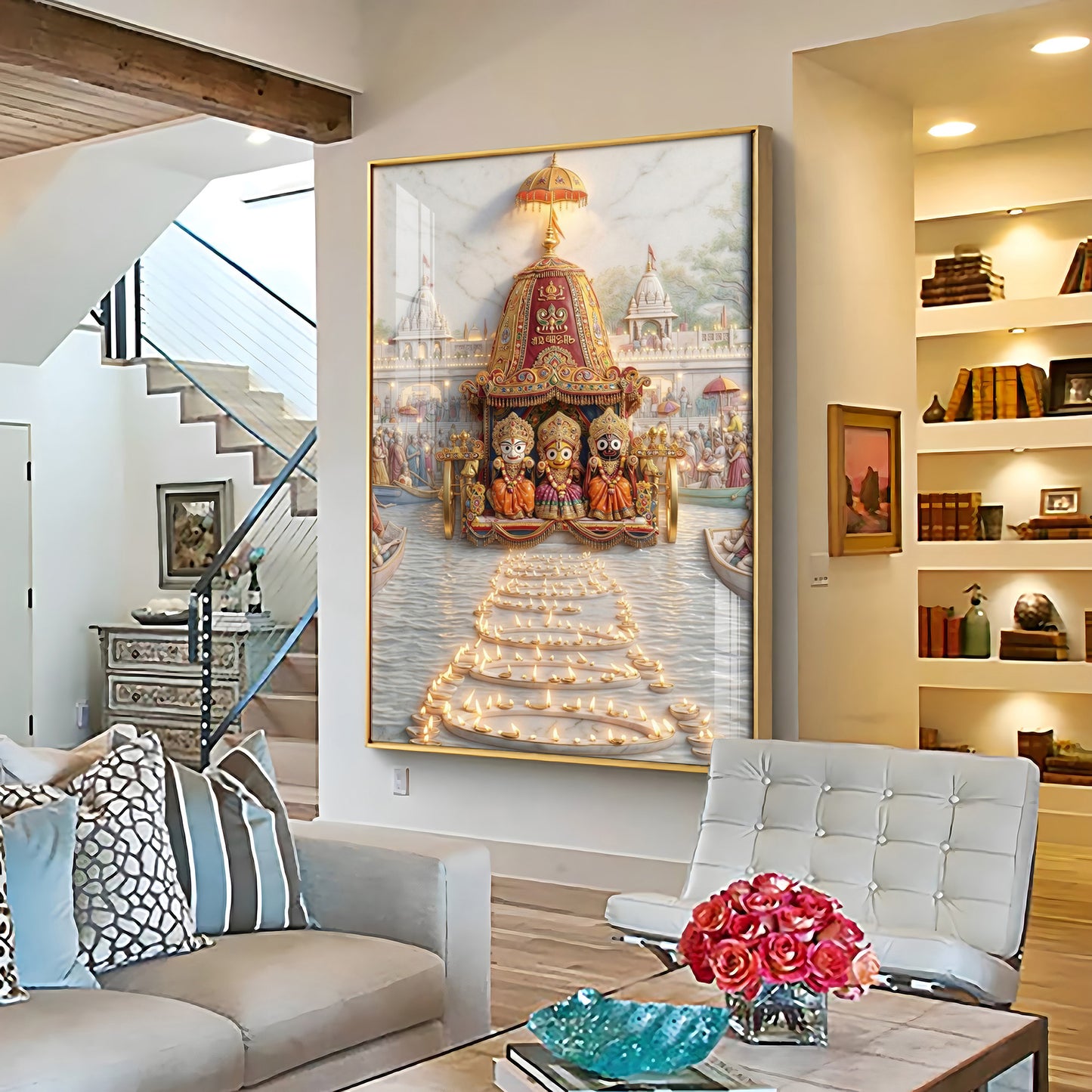 Lord Jagannath Ratha Yatra Premium Acrylic Vertical Wall Art