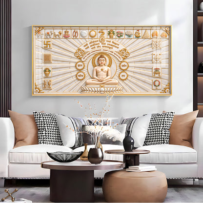 Jain Namokar Mantra Premium Acrylic Horizontal Wall Art