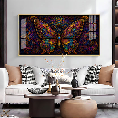 Mandala Butterfly Premium Acrylic Horizontal Wall Art