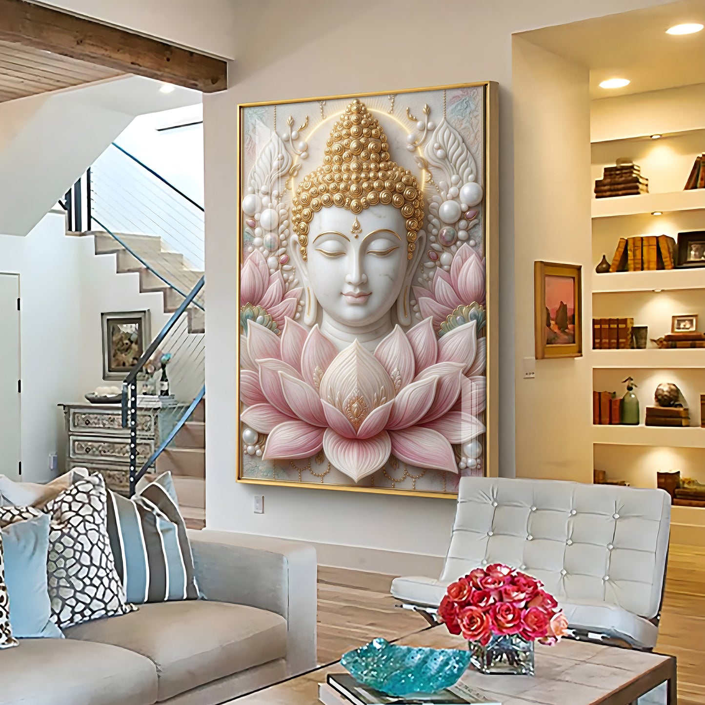 Deities Buddha Premium Acrylic Vertical Wall Art
