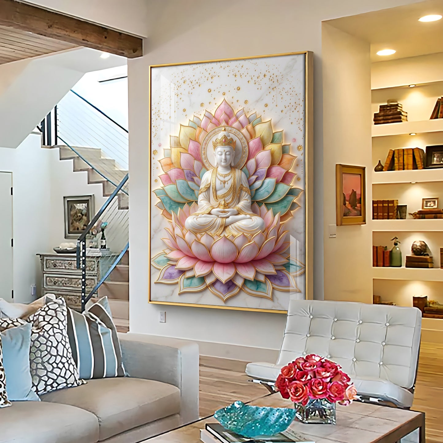Gautama Buddha's Premium Acrylic Vertical Wall Art
