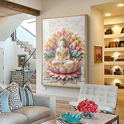 Gautama Buddha's Premium Acrylic Vertical Wall Art
