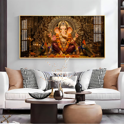 Lord Ganpati Ji Premium Acrylic Horizontal Wall Art
