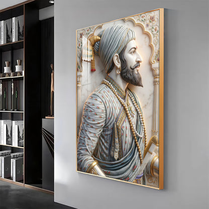 Raja Shivchatrapati Premium Acrylic Vertical Wall Art