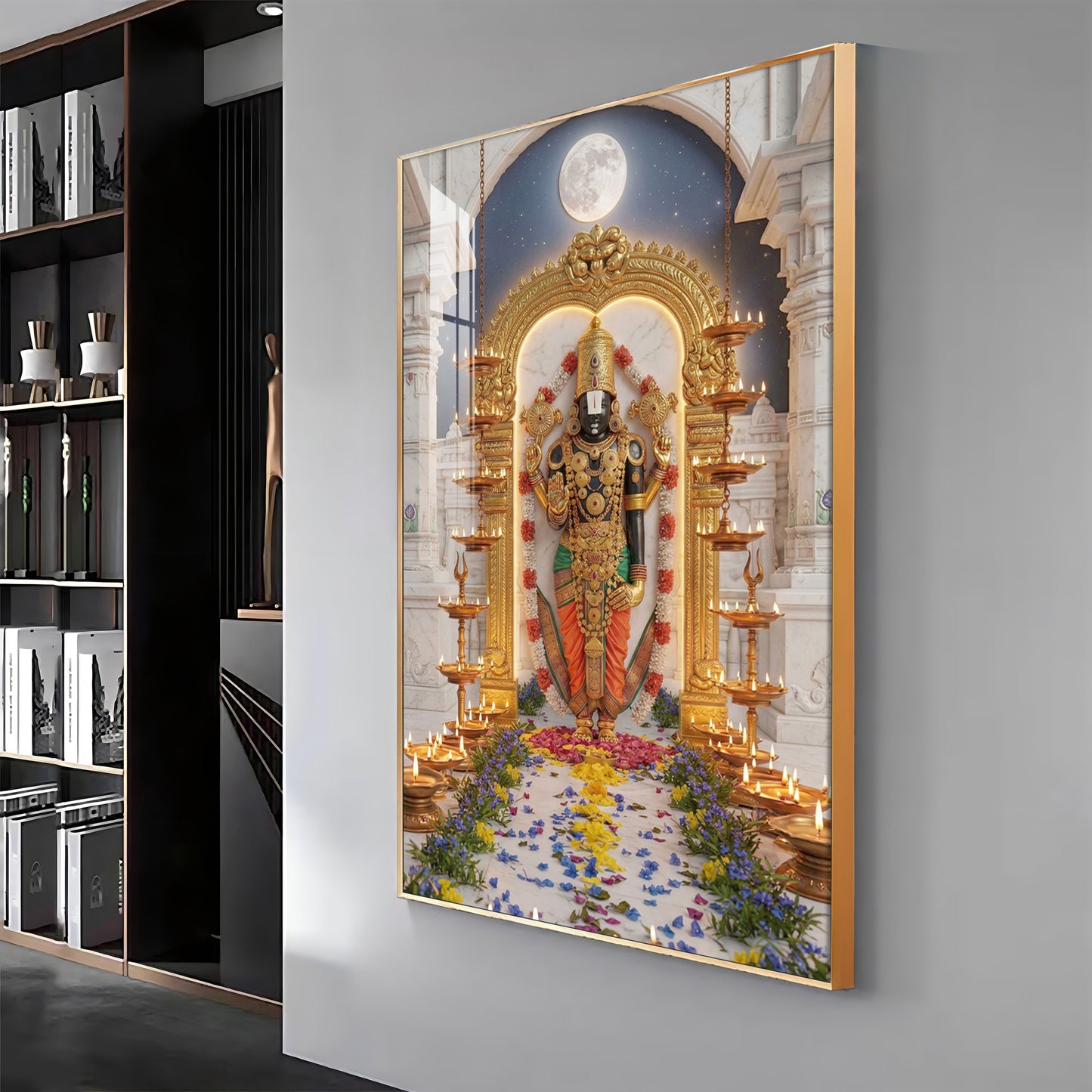 Tirupati Balaji Maharaj Premium Acrylic Vertical Wall Art