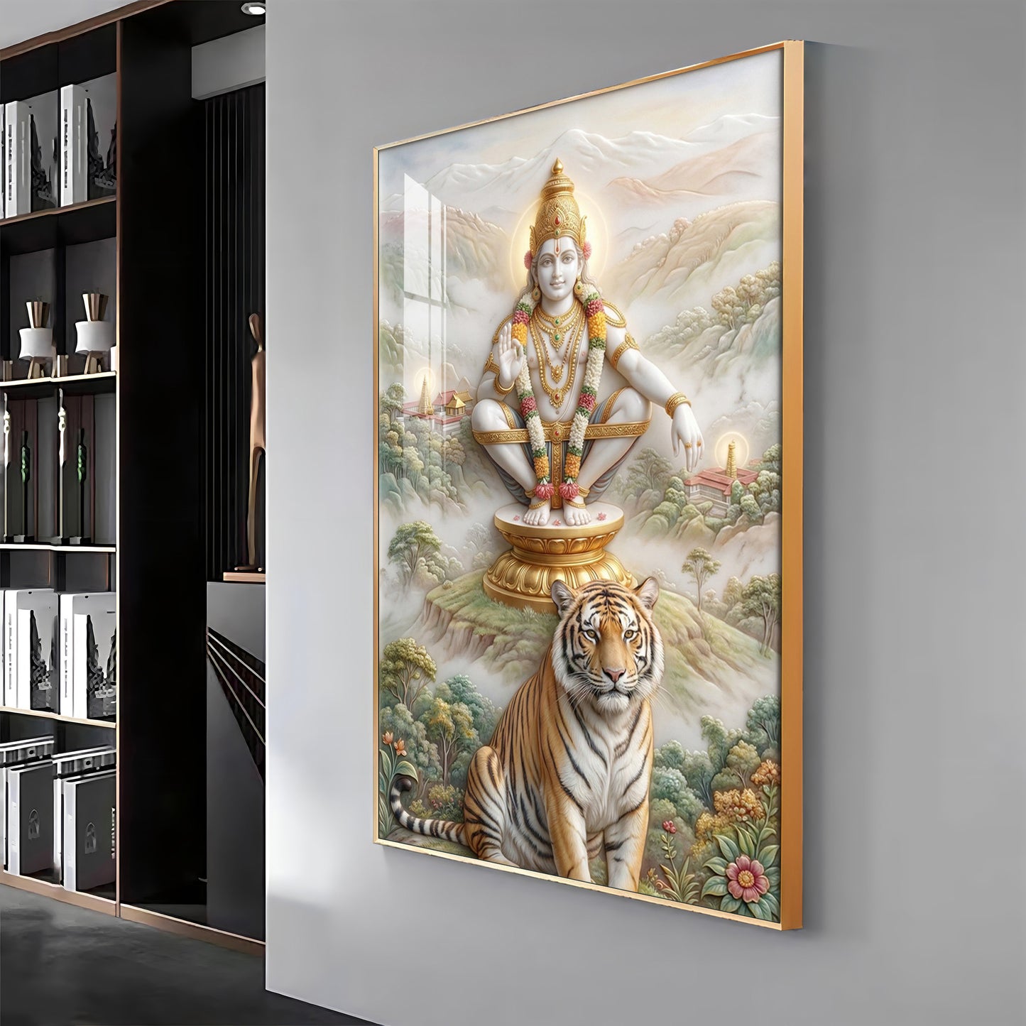 Ayyappa Swamy Ji Premium Acrylic Vertical Wall Art