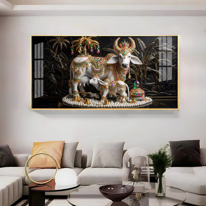 Sovereign Cow & Cub Premium Acrylic Horizontal Wall Art