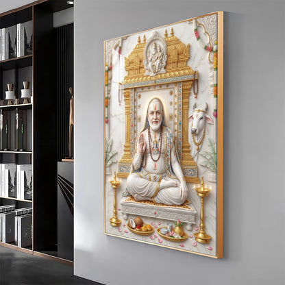 Guru Raghavendra Swamy Ji Premium Acrylic Vertical Wall Art