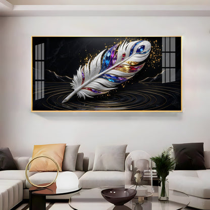 Feathered Gem Delight Premium Acrylic Horizontal Wall Art