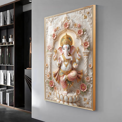 Bhagwan Ganesh ji Premium Acrylic Vertical Wall Art