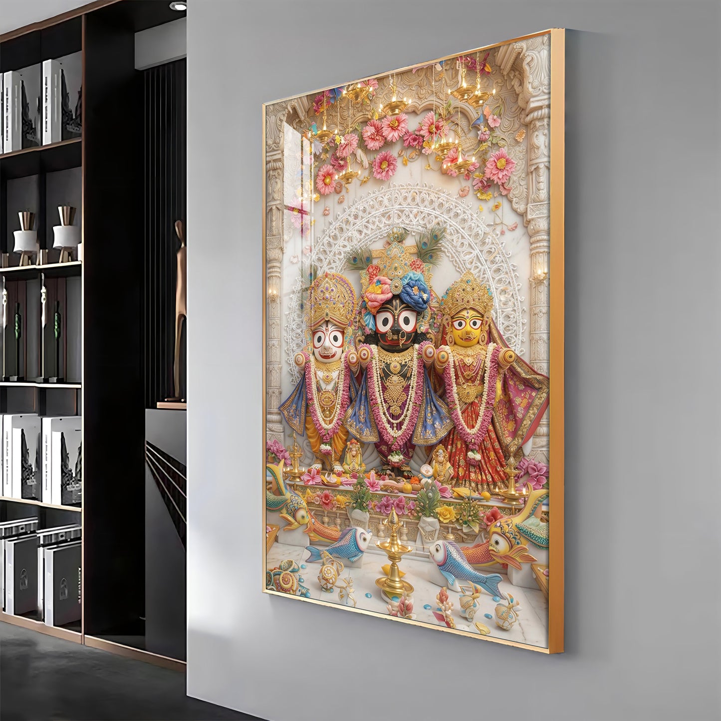 Divine and Loving Jagannath Premium Acrylic Vertical Wall Art