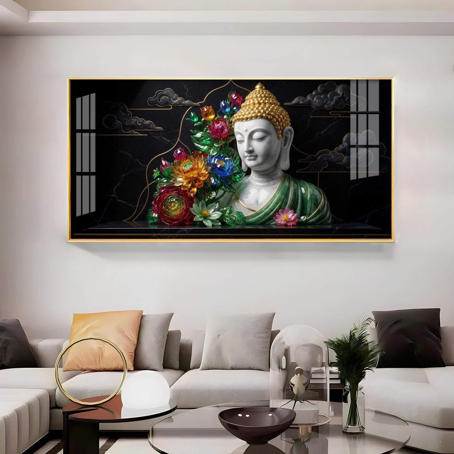 Peace Of Buddha Premium Acrylic Horizontal Wall Art