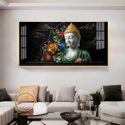 Peace Of Buddha Premium Acrylic Horizontal Wall Art