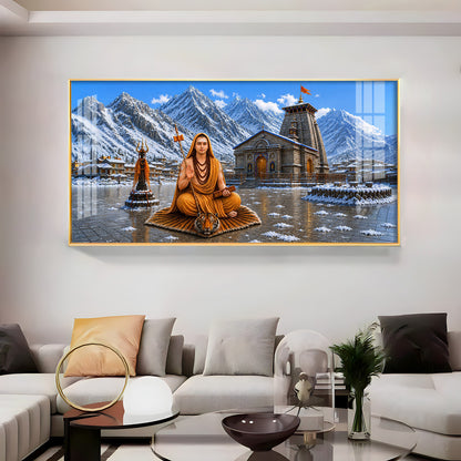 Shri Adi Shankaracharya Premium Acrylic Horizontal Wall Art