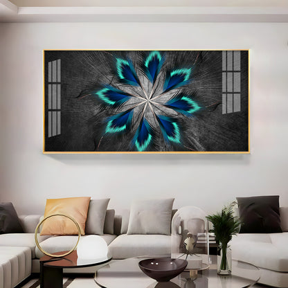 Stylish Modern Feather Premium Acrylic Horizontal Wall Art