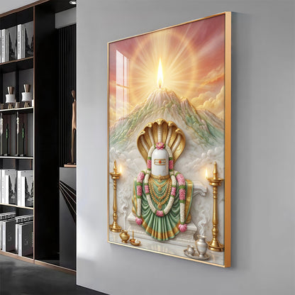 Bhagwan Shiva Lingam Premium Acrylic Vertical Wall Art