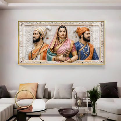 Chhatrapati Shivaji Maharaj With Sambhaji Maharaj Premium Acrylic Horizontal Wall Art