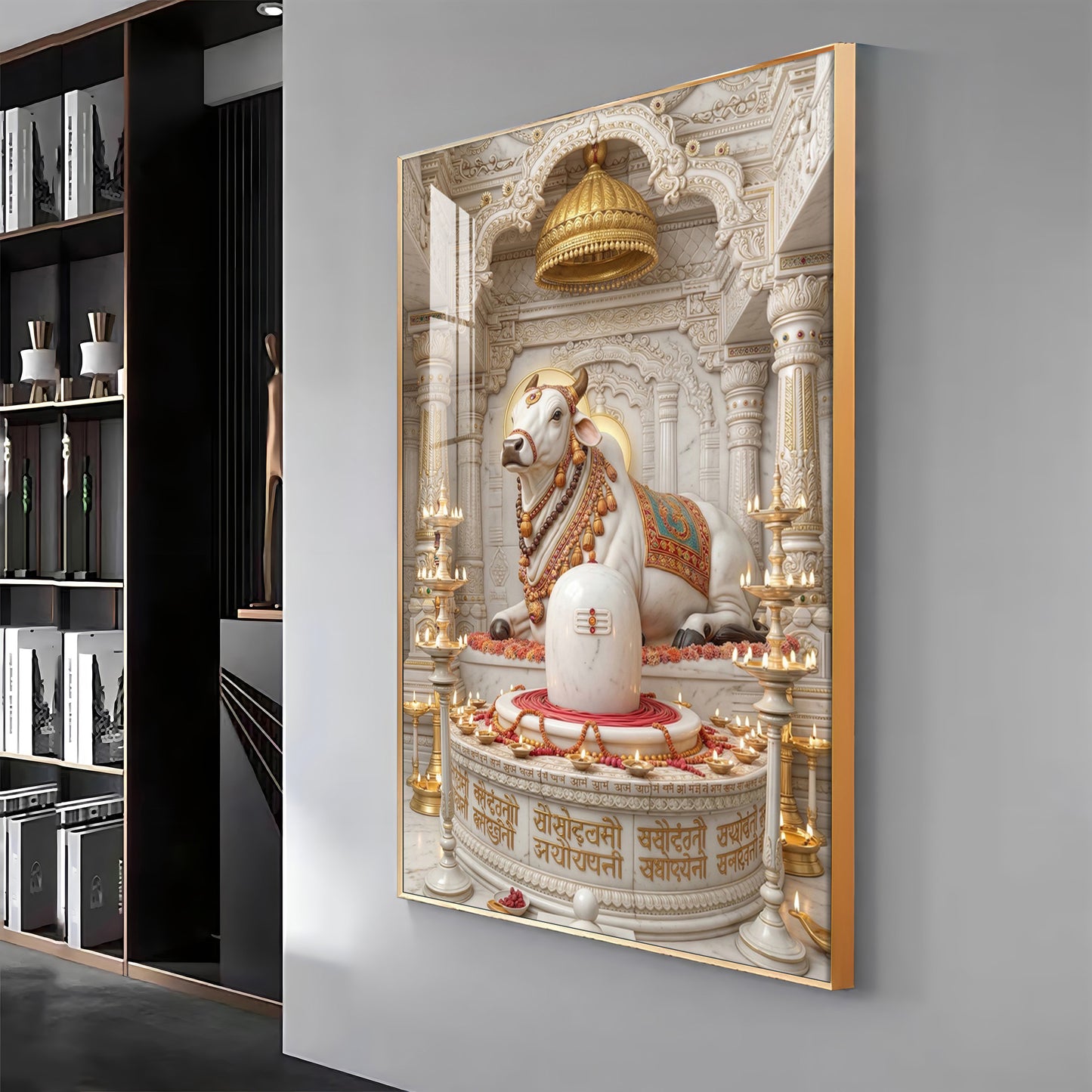 Depiction of Nandi Premium Acrylic Vertical Wall Art