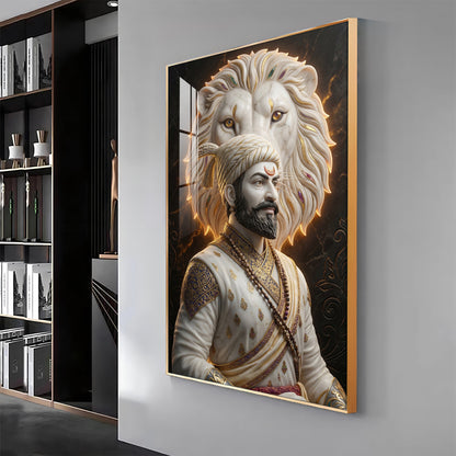 King Chhatrapati Shivaji Maharaj Premium Acrylic Vertical Wall Art