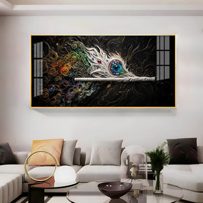 Colorful Breeze White Flute Premium Acrylic Horizontal Wall Art