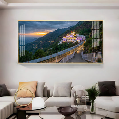 Shri Mata Vaishno Devi Shrine Premium Acrylic Horizontal Wall Art