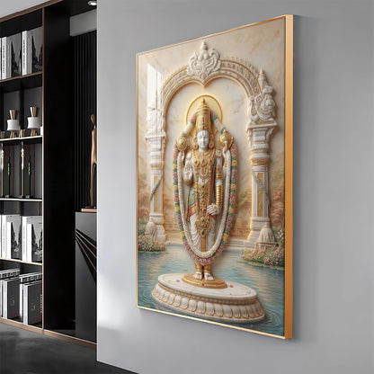 Sri Venkateswara Balaji Premium Acrylic Vertical Wall Art