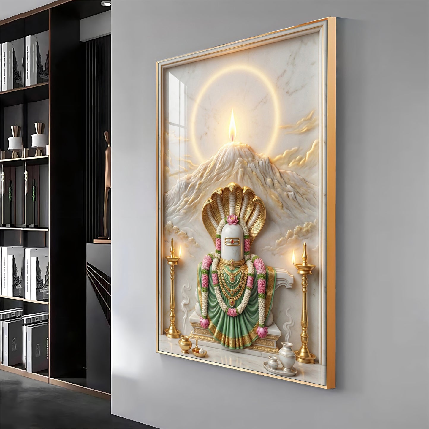 Shiva Lingam Premium Acrylic Vertical Wall Art