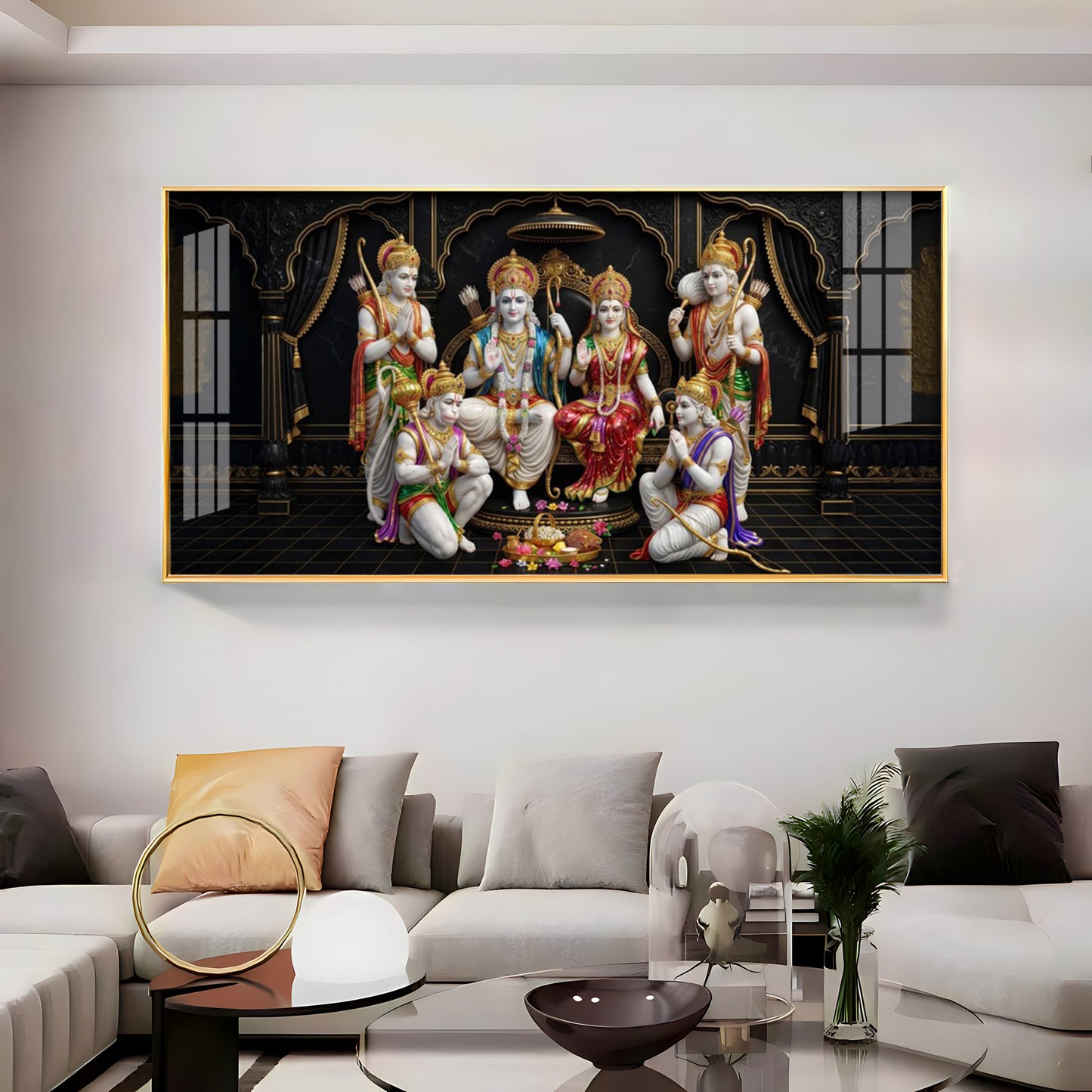 Shree Ram Darbar Premium Acrylic Horizontal Wall Art