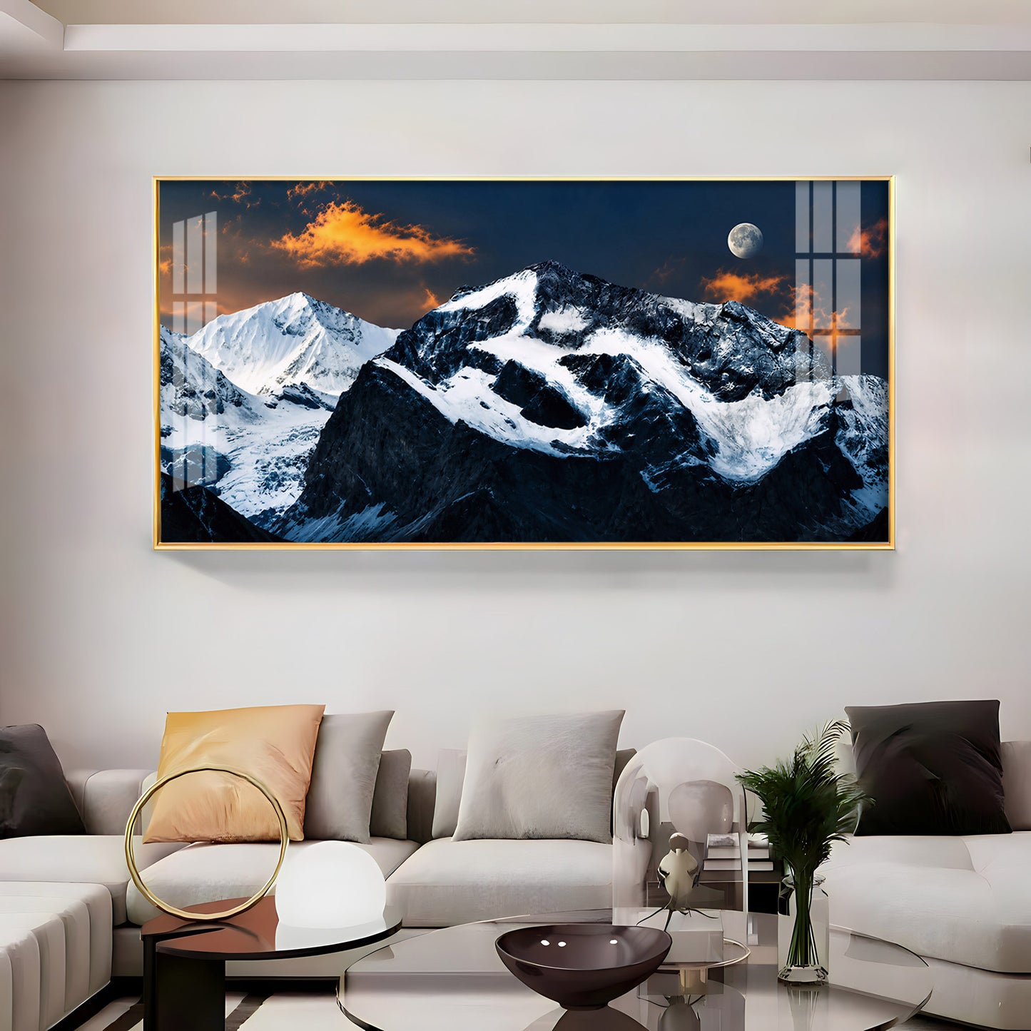 Mountain With Om Symbol Premium Acrylic Horizontal Wall Art