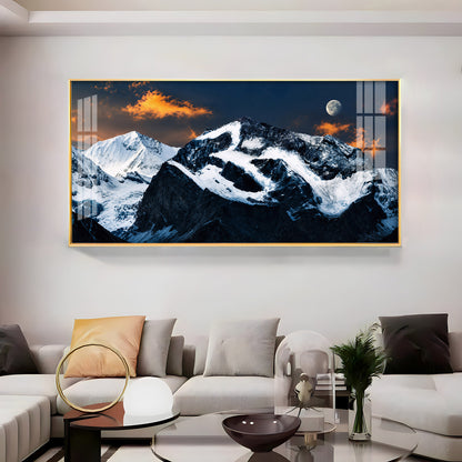 Mountain With Om Symbol Premium Acrylic Horizontal Wall Art