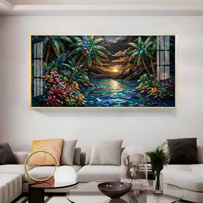 Tropical Beach Dream Premium Acrylic Horizontal Wall Art