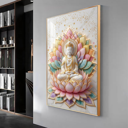 Gautama Buddha's Premium Acrylic Vertical Wall Art