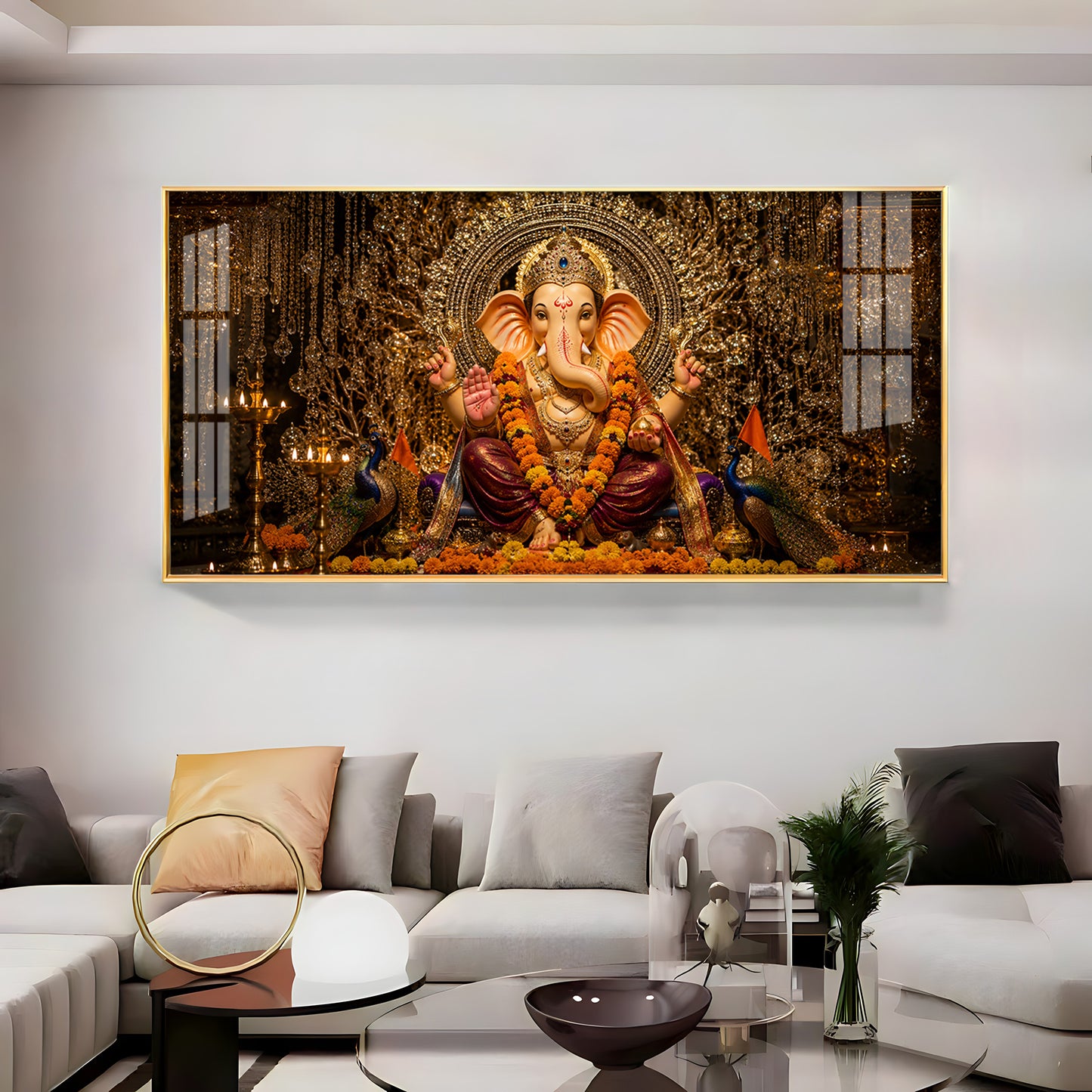 Lord Ganpati Ji Premium Acrylic Horizontal Wall Art