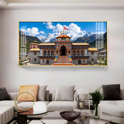 Badrinath Temple Premium Acrylic Horizontal Wall Art