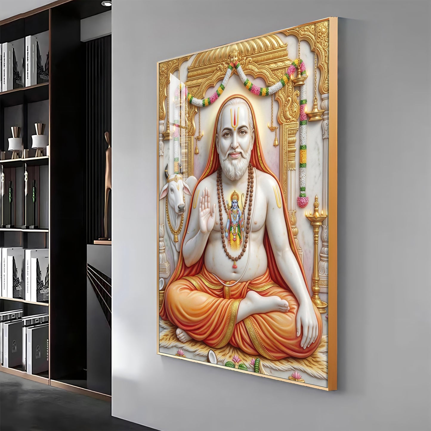 Guru Raghavendra Swamy Premium Acrylic Vertical Wall Art