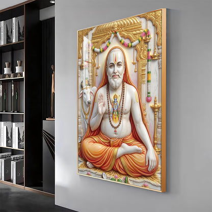 Guru Raghavendra Swamy Premium Acrylic Vertical Wall Art