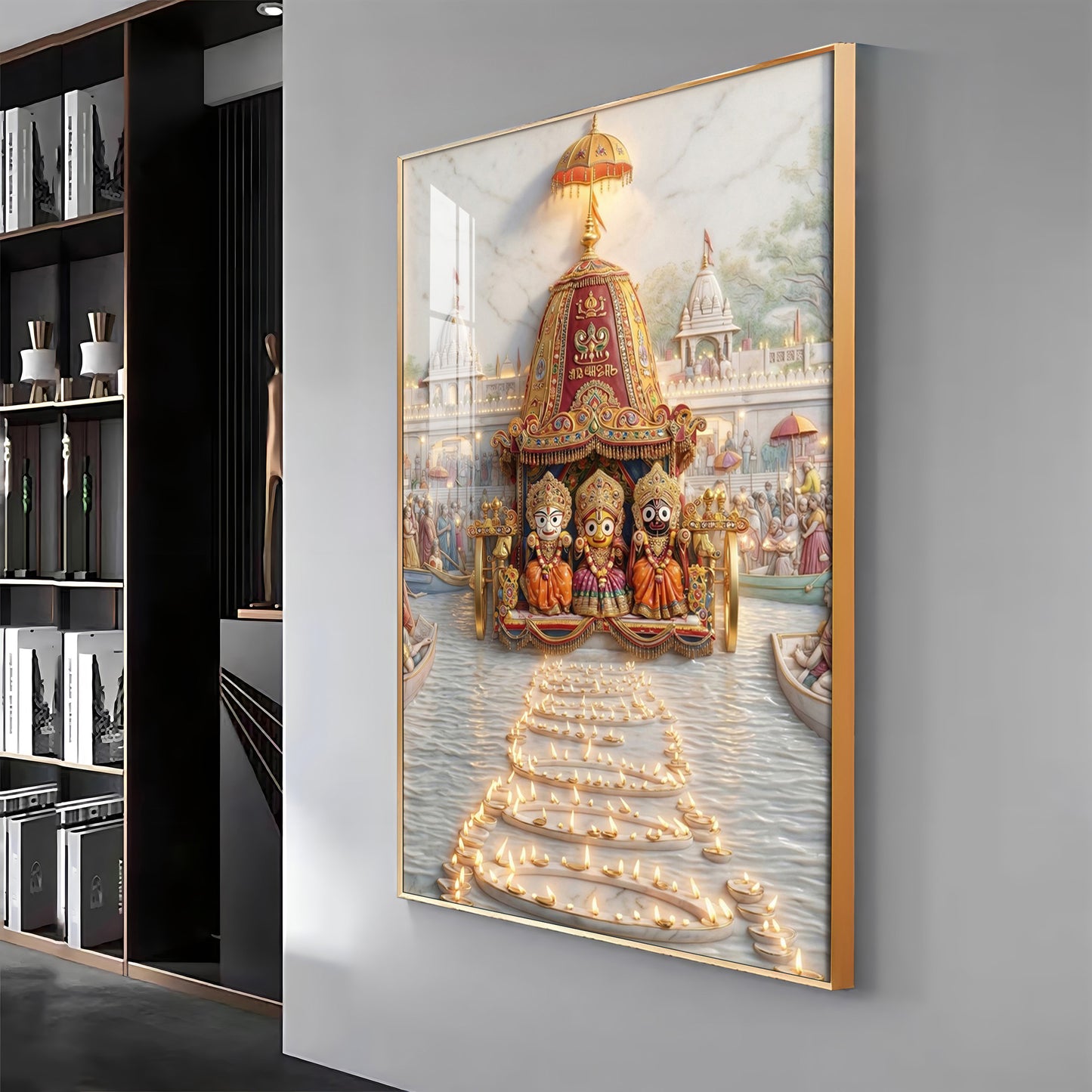 Lord Jagannath Ratha Yatra Premium Acrylic Vertical Wall Art