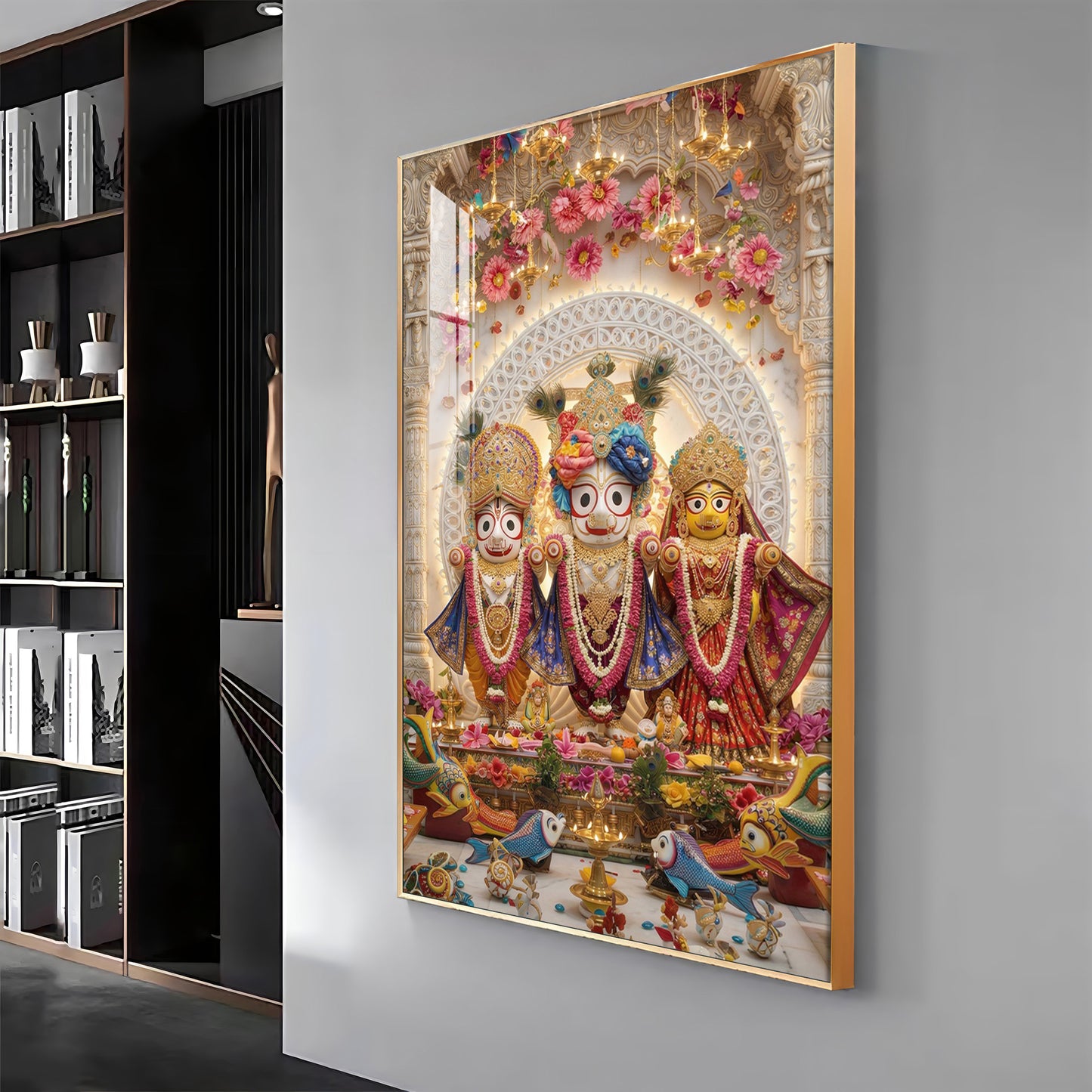 Hindu Jagannath Prabhu Premium Acrylic Vertical Wall Art