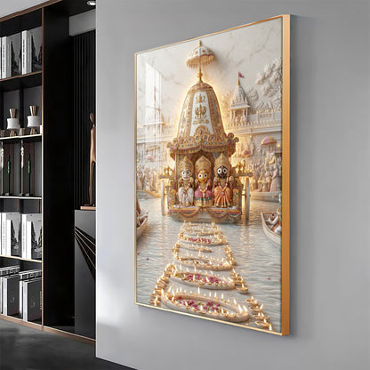 Hindu Deities Lord Jagannath Premium Acrylic Vertical Wall Art