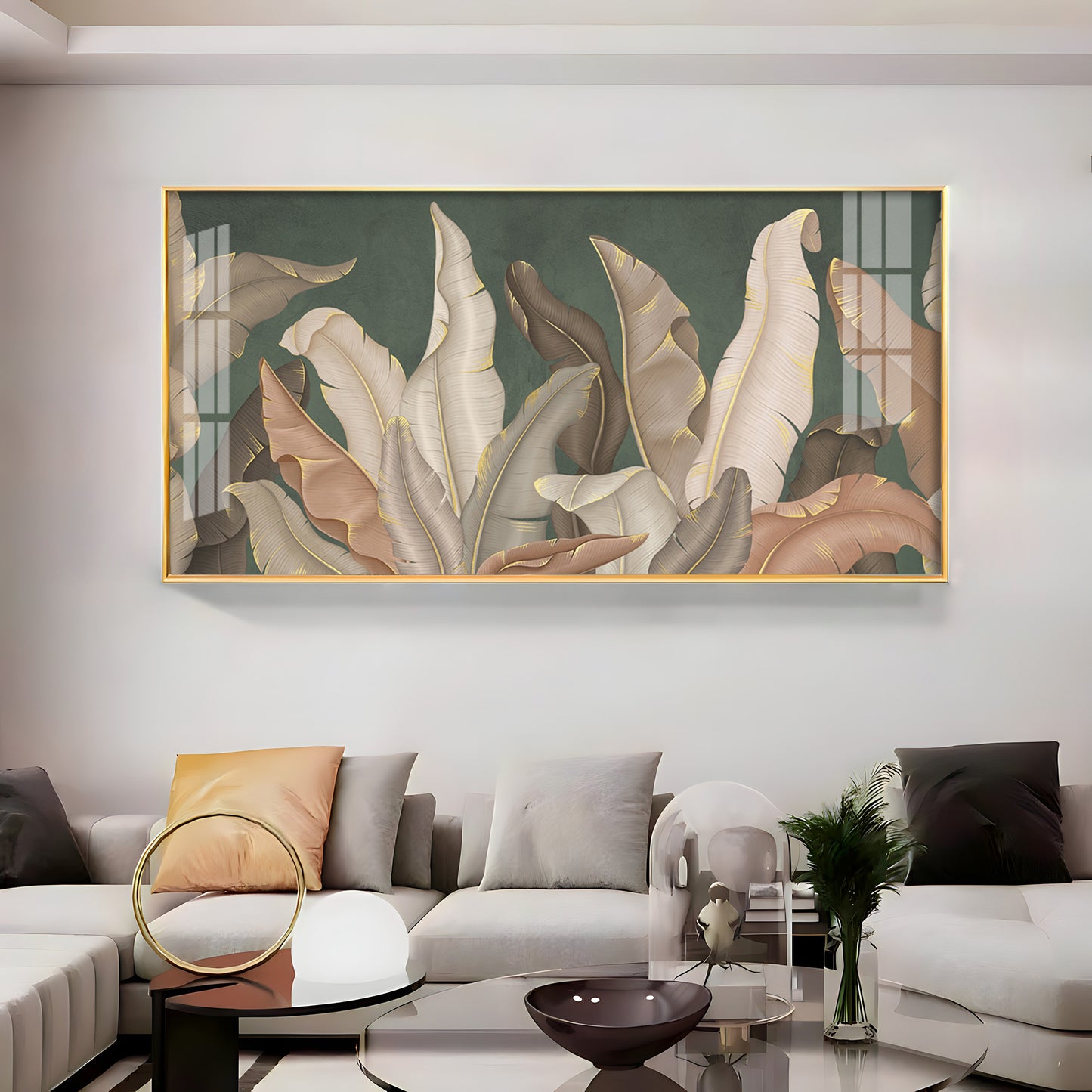 Tropical Banana Leaf Premium Acrylic Horizontal Wall Art