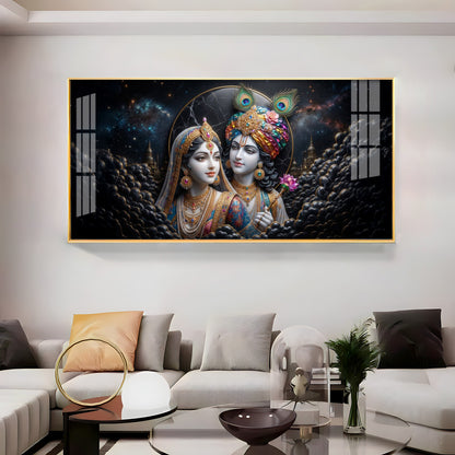 Radha Krishna Ji Premium Acrylic Horizontal Wall Art