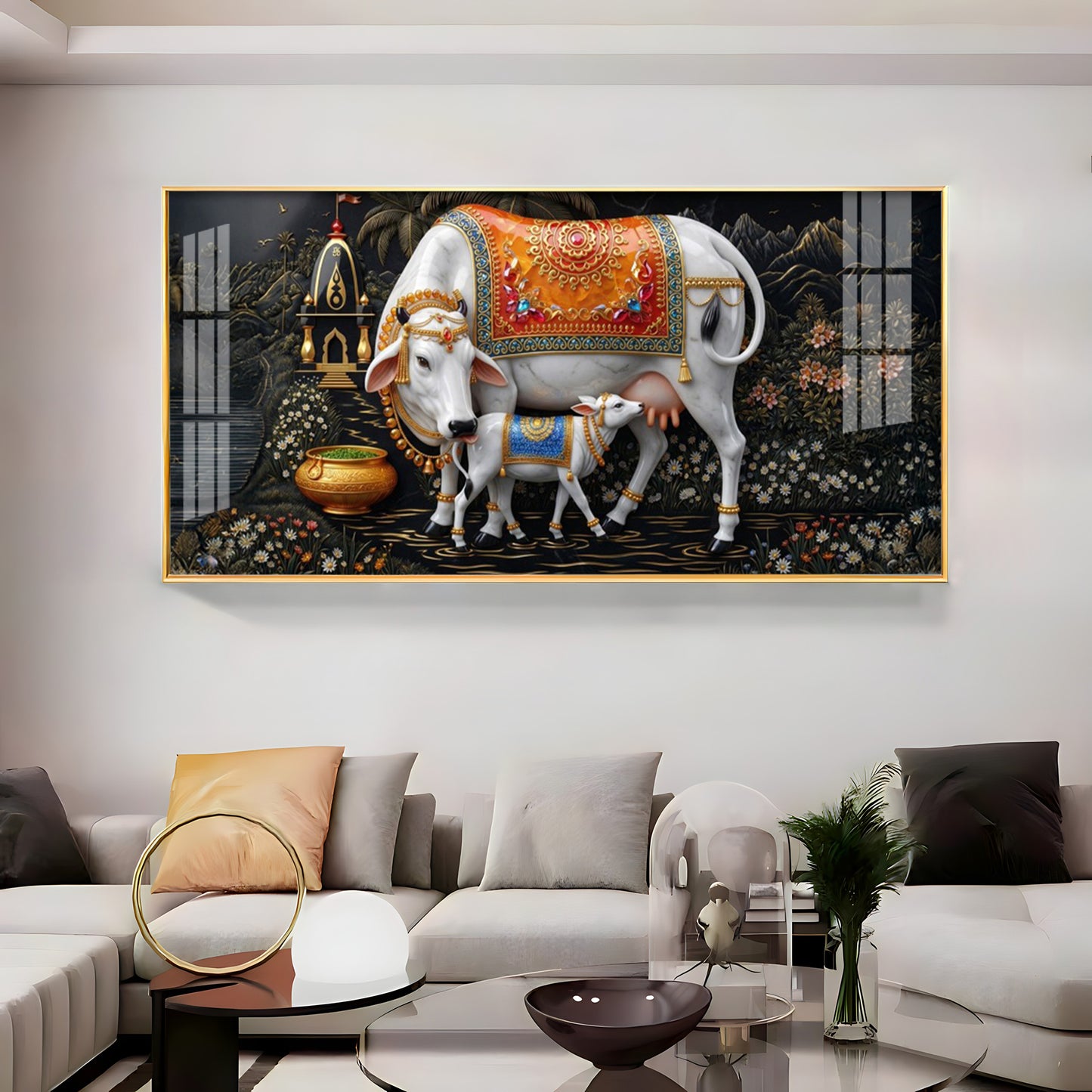 Cozy Cow Companions Premium Acrylic Horizontal Wall Art