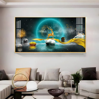 Unique Design Deer Premium Acrylic Horizontal Wall Art