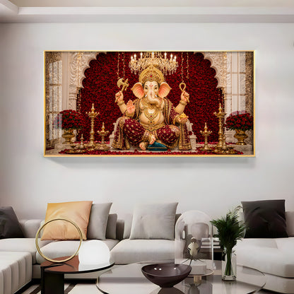 Ganpati Bappa Premium Acrylic Horizontal Wall Art