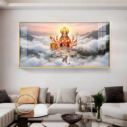 Goddess Vaishno Devi Temple Premium Acrylic Horizontal Wall Art