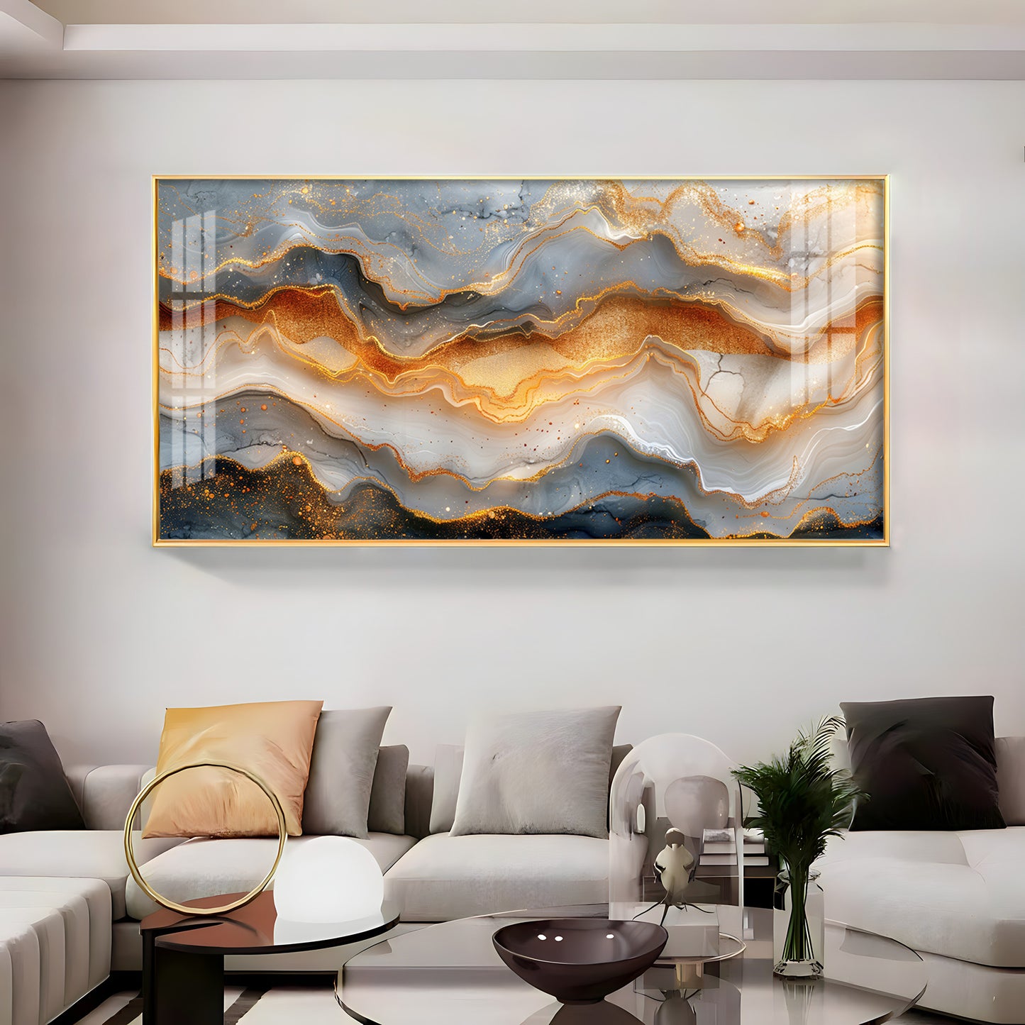 Marbled Veins Premium Acrylic Horizontal Wall Art