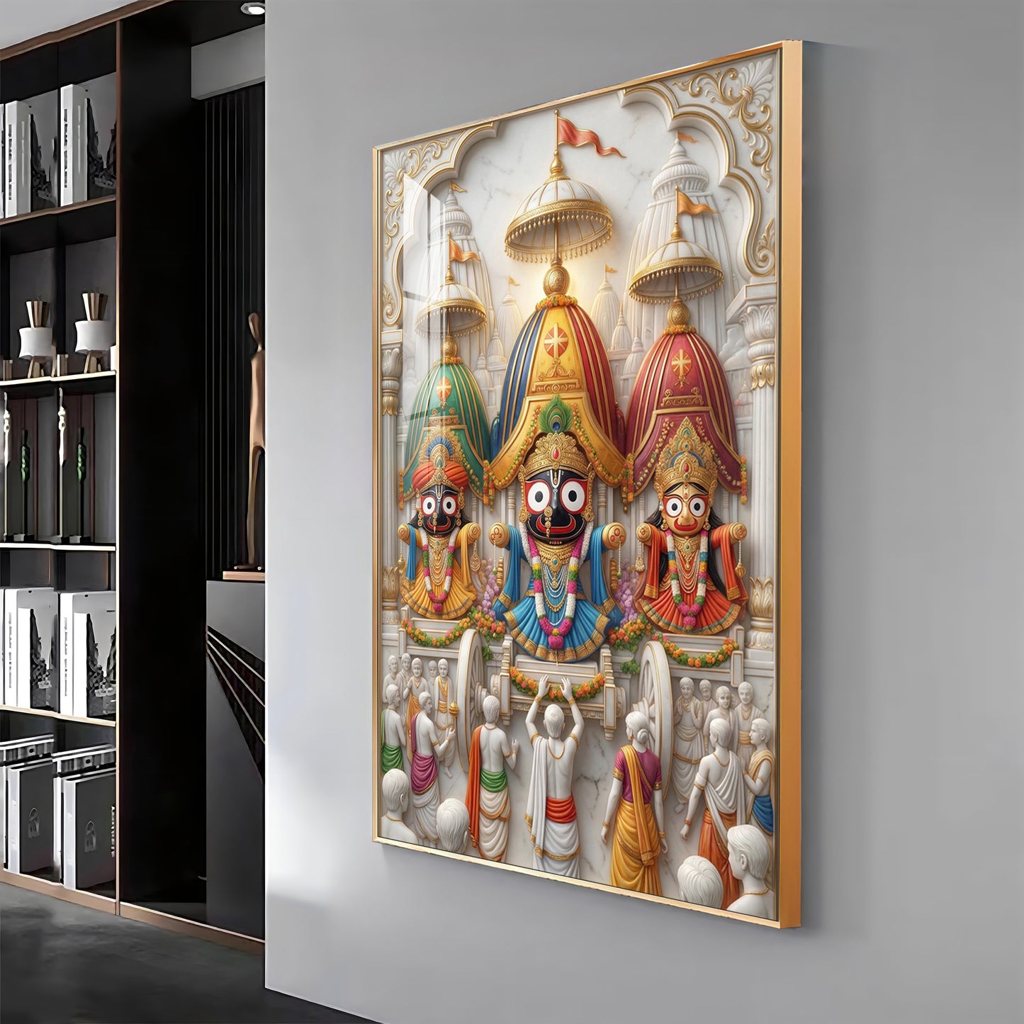 Lord Jagannath Rath Yatra Premium Acrylic Vertical Wall Art